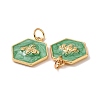 Rack Plating Brass Enamel Pendants X-KK-H431-10G-7