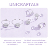 Unicraftale DIY Blank Dome 304 Stainless Steel Open Cuff Ring Making Kits DIY-UN0055-80-5