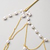 Brass Rhinestone Hair Chain DIY-WH20050-34G-2