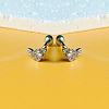 Angel Wing Heart 316L Surgical Stainless Steel Pave Cubic Zirconia Tongue Rings FS-WG901EE-02-1