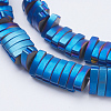 Electroplate Non-magnetic Synthetic Hematite Beads Strands G-J379-A08-F-2