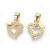 Brass Micro Pave Cubic Zirconia Charms ZIRC-J021-08G-RS-2