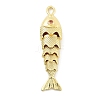 Fish Rack Plating Brass Micro Pave Cubic Zirconia Pendants KK-Z071-72B-01G-1