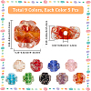 45Pcs 9 Colors Luminous Handmade Gold Foil Glass Beads Strands FOIL-PA0001-01-2