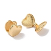Heart Brass Hoop Earrings for Women EJEW-B056-20G-2
