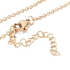 Natural Shell Tulip Pendant Necklace with 304 Stainless Steel Chains for Women NJEW-C016-15G-4
