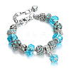 Tibetan Style Alloy & Glass Beaded European Bracelets RX0966-1-1