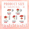 5Pcs 5 Styles Flower Enamel Pins JEWB-TA0001-35-3