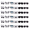 36Pcs 6 Style Eye & Glasses Computerized Embroidery Cloth Iron on Patches DIY-FG0004-72-1