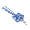 Flower Cotton Threads Pendants Decorations HJEW-TA00399-02-4
