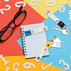 PU Leather & Cotton Name Marker Keychain AJEW-WH0514-030-7