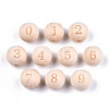 Unfinished Natural Wood European Beads WOOD-S045-141A-2