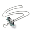 Alloy Enamel Dragon Pendant Necklaces LS-NJEW-V005-01AS-01-2