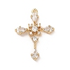 Brass Micro Pave Cubic Zirconia Pendants KK-P301-03D-G-1