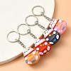 4Pcs PVC Cartoon Lucky Cat Doll Pendant Keychain KEYC-YW0001-10-1