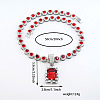 Alloy Rhinestone Rectangle Pendant Tennis Necklaces FS-WGF7BCB-04-2