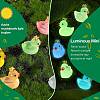 80Pcs 8 Colors Luminous Resin Crown Duck Ornaments RESI-SZ0003-38-3