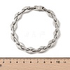 304 Stainless Steel Rhombus Link Chain Bracelets for Women Men BJEW-F488-66P-5