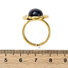 Oval Natural Sodalite Finger Rings RJEW-M063-01G-09-3