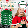 12Pcs Christmas Themed Silicon Cord Bracelets BJEW-CN0001-07-5