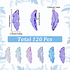 120Pcs 120Pcs 8 Colors Plastic Pendants FIND-SC0020-72-2