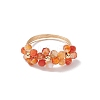 4Pcs Natural Gemstone Rings RJEW-TA00198-3
