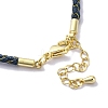 Polyester Cord Braided Bracelet Makings MAK-Z003-01G-06-3