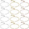  12Pcs 3 Colors Brass Box Chain Slider Bracelet Making KK-NB0001-79-1