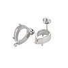 Non-Tarnish 304 Stainless Steel Stud Earring Findings STAS-N097-235P-2