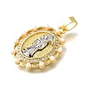 Brass Micro Pave Cubic Zirconia Pendants KK-Z102-07G-01-2