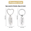 GOMAKERER 6Pcs 2 Styles Mother's Day Oval with Word Remember I Love You Mom Stainless Steel Keychain AJEW-GO0001-57-2