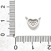925 Sterling Silver Micro Pave Clear Cubic Zirconia Heart Charms LS-STER-A034-01P-3