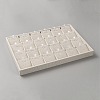 Linen Jewelry Pendant Necklace Storage Box with 24 Compartments AJEW-WH20008-12-1