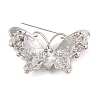 Butterfly Zinc Alloy Rhinestone Brooches for Backpack Clothes JEWB-S027-04A-2