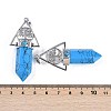 Dyed Synthetic Turquoise Faceted Pointed Bullet Big Pendants G-H076-02P-07-3