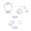 Unicraftale DIY Blank Dome 304 Stainless Steel Open Cuff Ring Making Kits DIY-UN0055-80-3