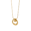 Flat Round 304 Stainless Steel Necklaces STAS-OY011-65G-1