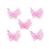 Butterfly with Flower Transparent Resin Cabochons FIND-L019-06C-1