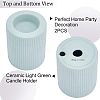 Ceramic Whiteware Candle Holder DJEW-WH0068-01B-4