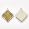 Smooth Surface Alloy Pendants PALLOY-T067-05D-2