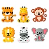 Lion/Tiger/Elephant/Monkey Zebra/Giraffe Silicone Focal Beads SIL-FS0001-19-1