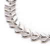 Enamel Wheat Link Chain Necklace NJEW-P220-02P-01-3