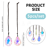 5Pcs Glass Hanging Suncatchers HJEW-FH00193-2