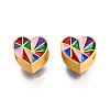 Alloy Enamel European Beads KK-N238-079-3