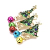 Christmas Tree with Bell Enamel Pin with Rhinestone LS-JEWB-A004-27G-2