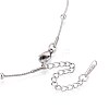 1MM 304 Stainless Steel Satellite Chain Necklaces NJEW-N058-07B-P-2