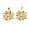 Brass Micro Pave Cubic Zirconia Pendants KK-D221-10G-1