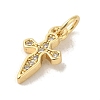 Brass Micro Pave Cubic Zirconia Charms KK-M283-20A-01-2