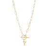 304 Stainless Steel Letter Pendant Necklaces NJEW-LP0001-52Y-G-1