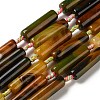 Natural Banded Agate(Dyed & Heated) Beads Strands G-A312-A02-01-2